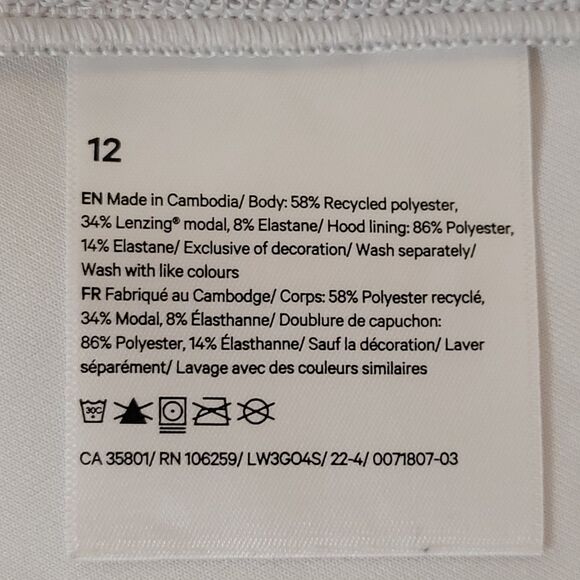 Lululemon AirWrap Hoodie Emboss Wordmark Gray Women Pullover Sweatshirt LW3G04S - Picture 6 of 6